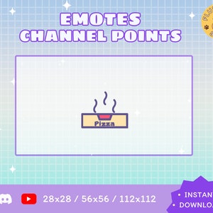 Pizza Box Twitch Emote / Twitch Emote / Kawaii / Streamer / Streamer Graphics