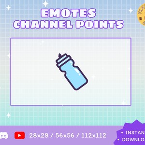 Water Bottle Twitch Emote / Kawaii / Streamer / Streamer Graphics