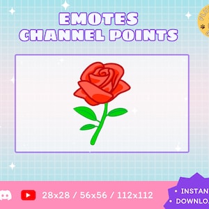 Rose Twitch Emote / Twitch Emote / Kawaii / Streamer / Streamer Graphics