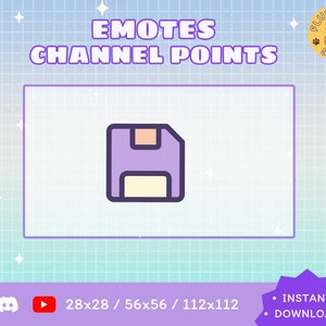 Floppy Disk Twitch Emote / Kawaii / Streamer / Streamer Graphics
