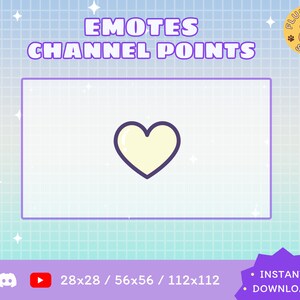 Heart Twitch Emote / Kawaii / Streamer / Streamer Graphics