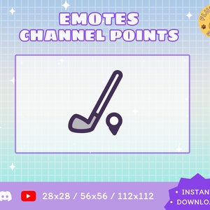 Golf Twitch Emote / Kawaii / Streamer / Streamer Graphics