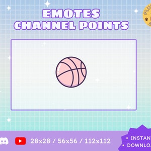 Basketball Ball Twitch Emote / Kawaii / Streamer / Streamer Graphics