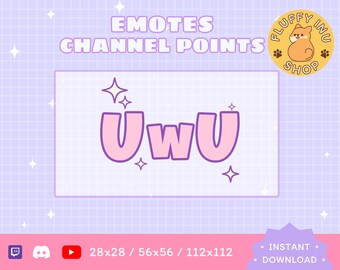 Twitch UWU Emote / UWU / Pastel / Kawaii / Streamer / Streamer Graphics