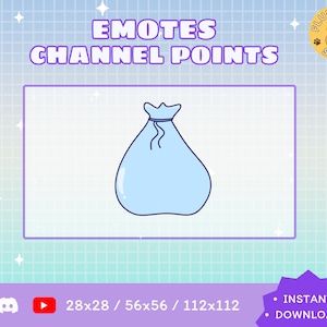Garbage Bag Twitch Emote / Twitch Emote / Kawaii / Streamer / Streamer Graphics