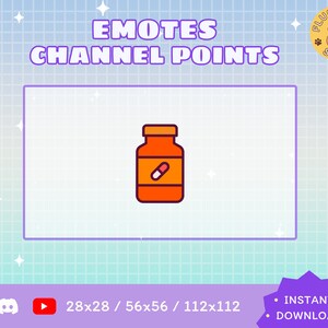 Medicine Bottle Twitch Emote / Kawaii / Streamer / Streamer Graphics