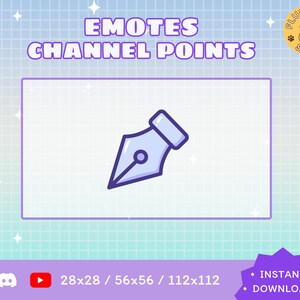 Pen Tool Twitch Emote / Kawaii / Streamer / Streamer Graphics