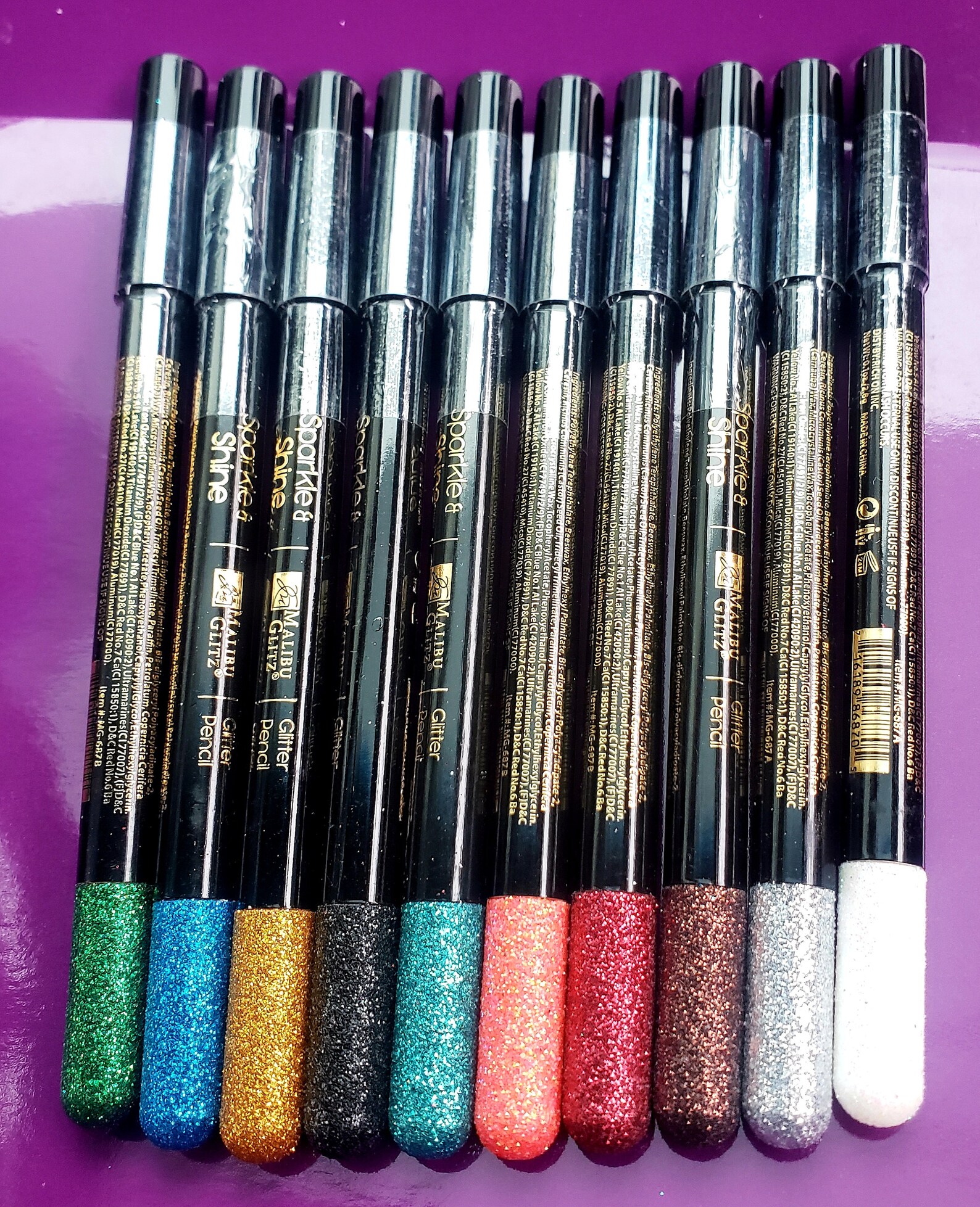 Malibu Glitz Bright Sparkle Shine Glitter Eyeliner Pencil Etsy
