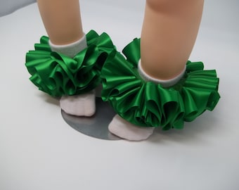 Girls Green ruffle tutu socks/infant ruffle socks. Toddler tutu socks anklets