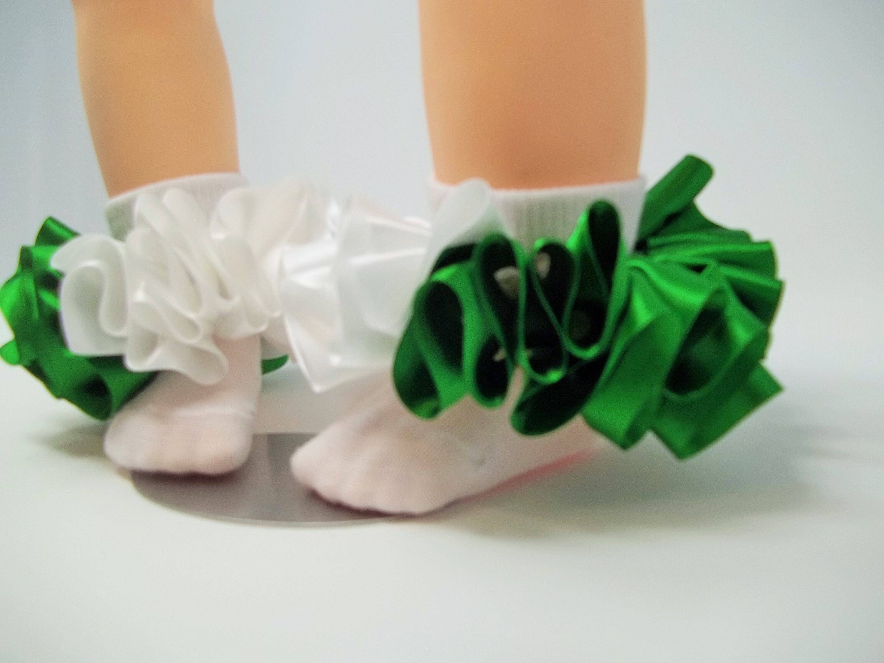 Girls Green and White Ruffle Tutu Socks/toddler Ruffle Socks. Etsy