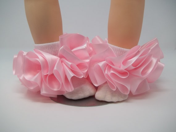 Girls Light Pink Ruffle Tutu Socks infant Ruffle Socks. Tutu Socks