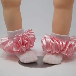 Girls  Pink ruffle tutu socks/infant ruffle socks. Tutu socks Pink anklets. Toddlers ruffle socks