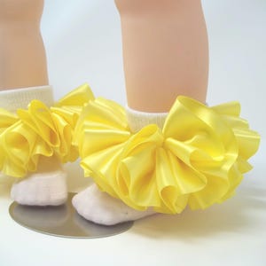 Girls Yellow ruffle tutu socks/infant ruffle socks. Tutu socks Yellow anklets.
