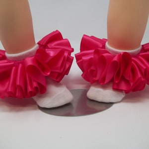 Girls shocking  Pink ruffle tutu socks/infant ruffle socks. Tutu socks shocking  Pink anklets. Toddlers ruffle socks