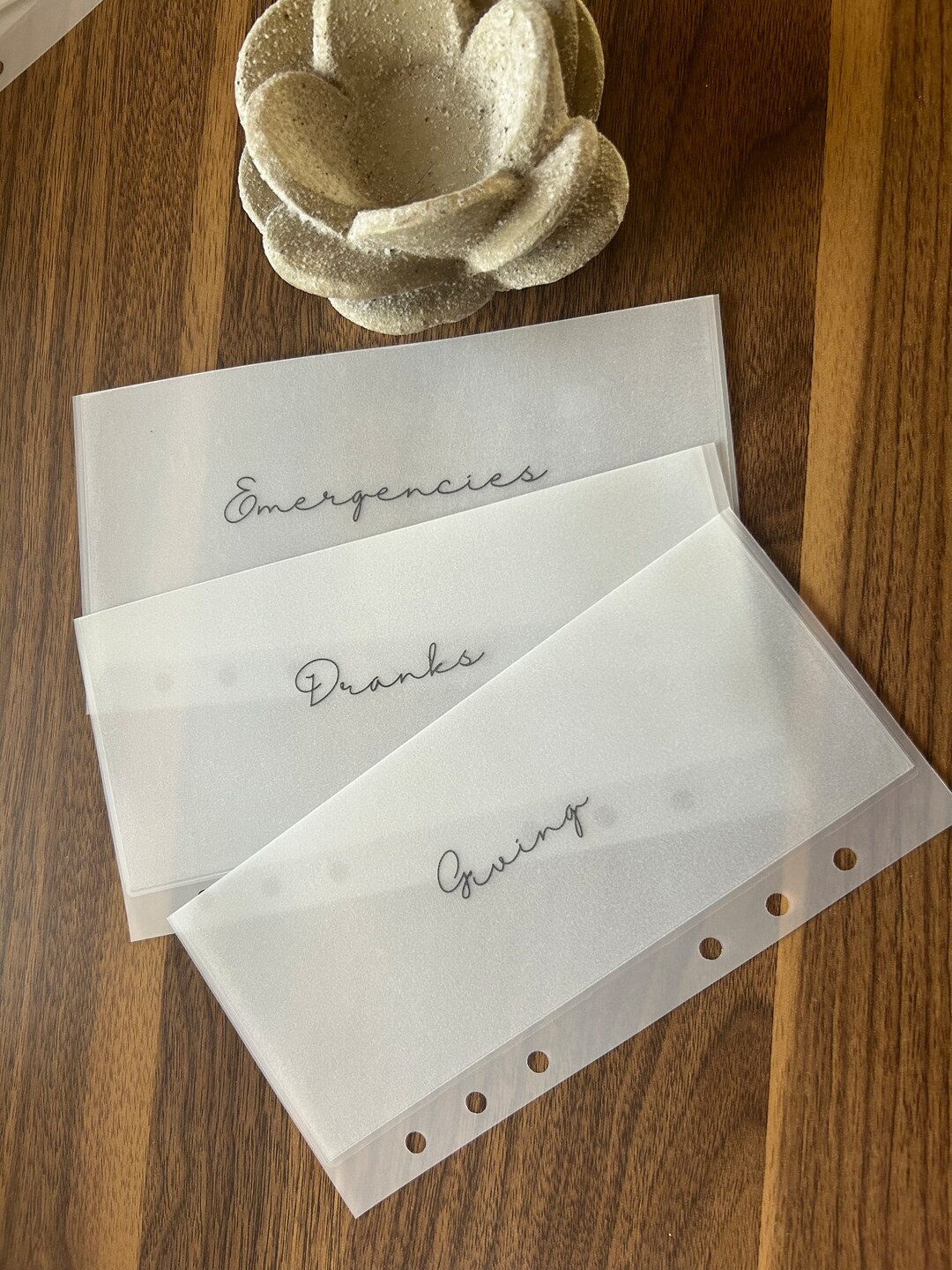 Vellum Cash Envelopes Etsy