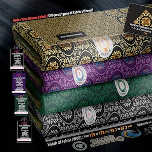 50563 _ Luxury Arabic Damask Seamless Digital Print Fabric Textile