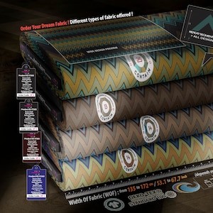 17202 _  Unique Geometric Zigzag Stripe Line Upholstery Chevron Native Color Seamless Pattern Digital Print Fashion Fabric