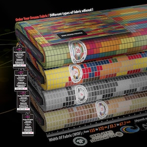 66010 _ Pixel Dot Square Plaid Geometric Gradient Colors Mosaic Collage Texture Pattern. Digitally Printed Fashion Fabric