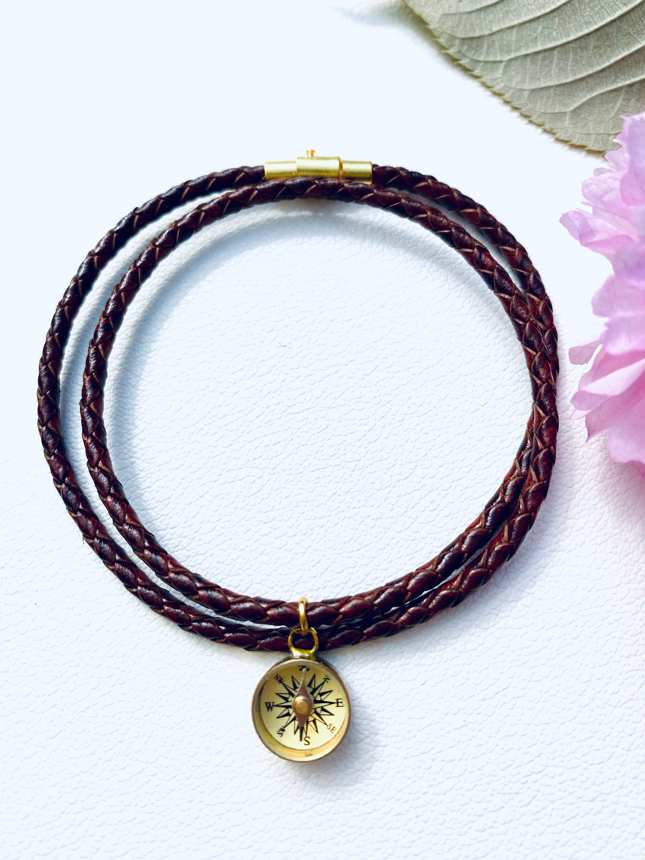 Working Compass Bracelet Travel Gift For Him and Her Etsy