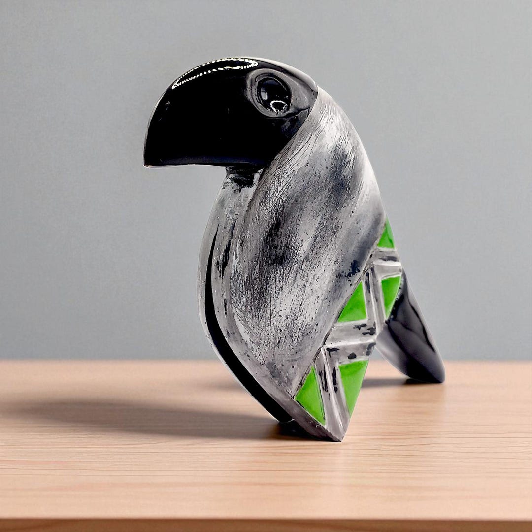 Plastic Raven Black Raven, Bird Figurine, Bird Sculpture, Bird Lover Gift, Art Object ...