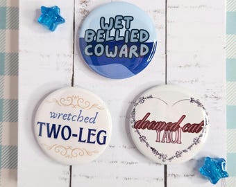 Warrior Cat's Inspired Pinback Buttons