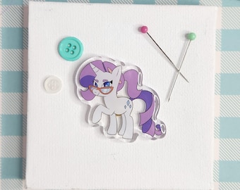 Rarity from My Little Pony | Acrlyic Pin with Epoxy Coating