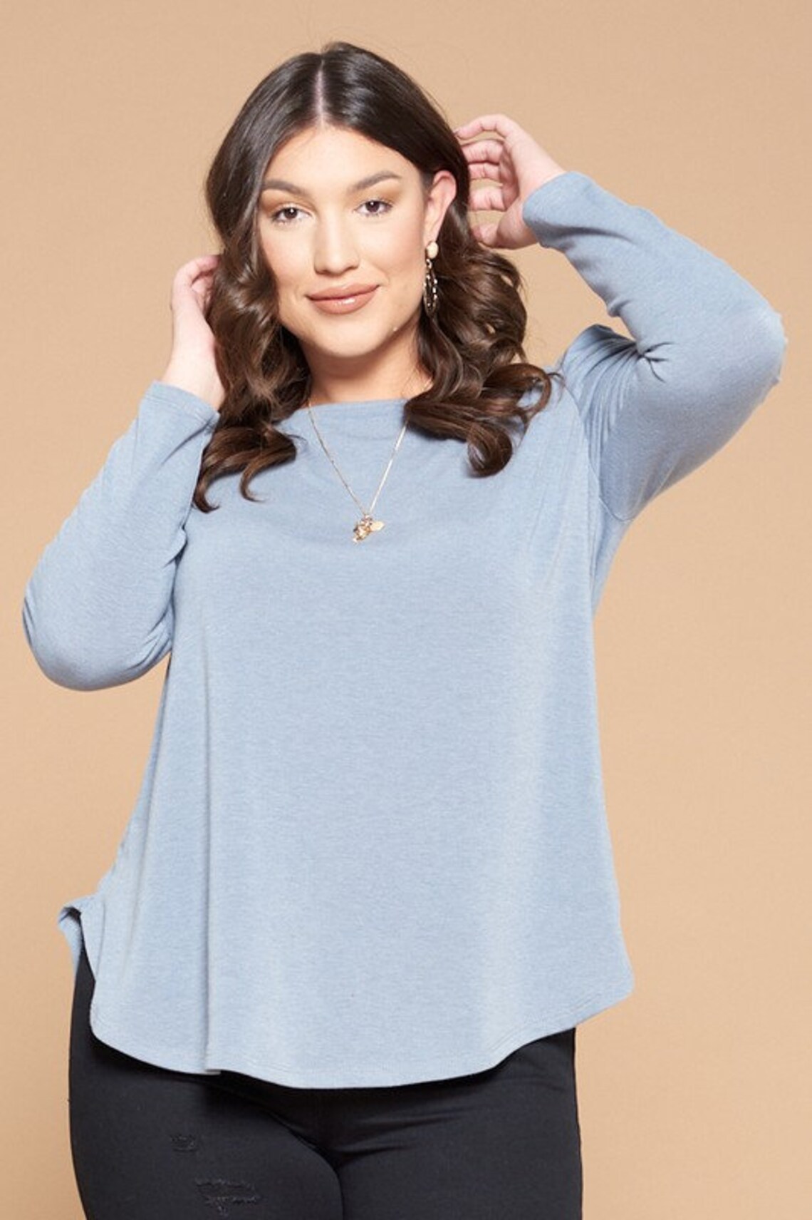Plus Size Ruched Puff Sleeve Top Etsy
