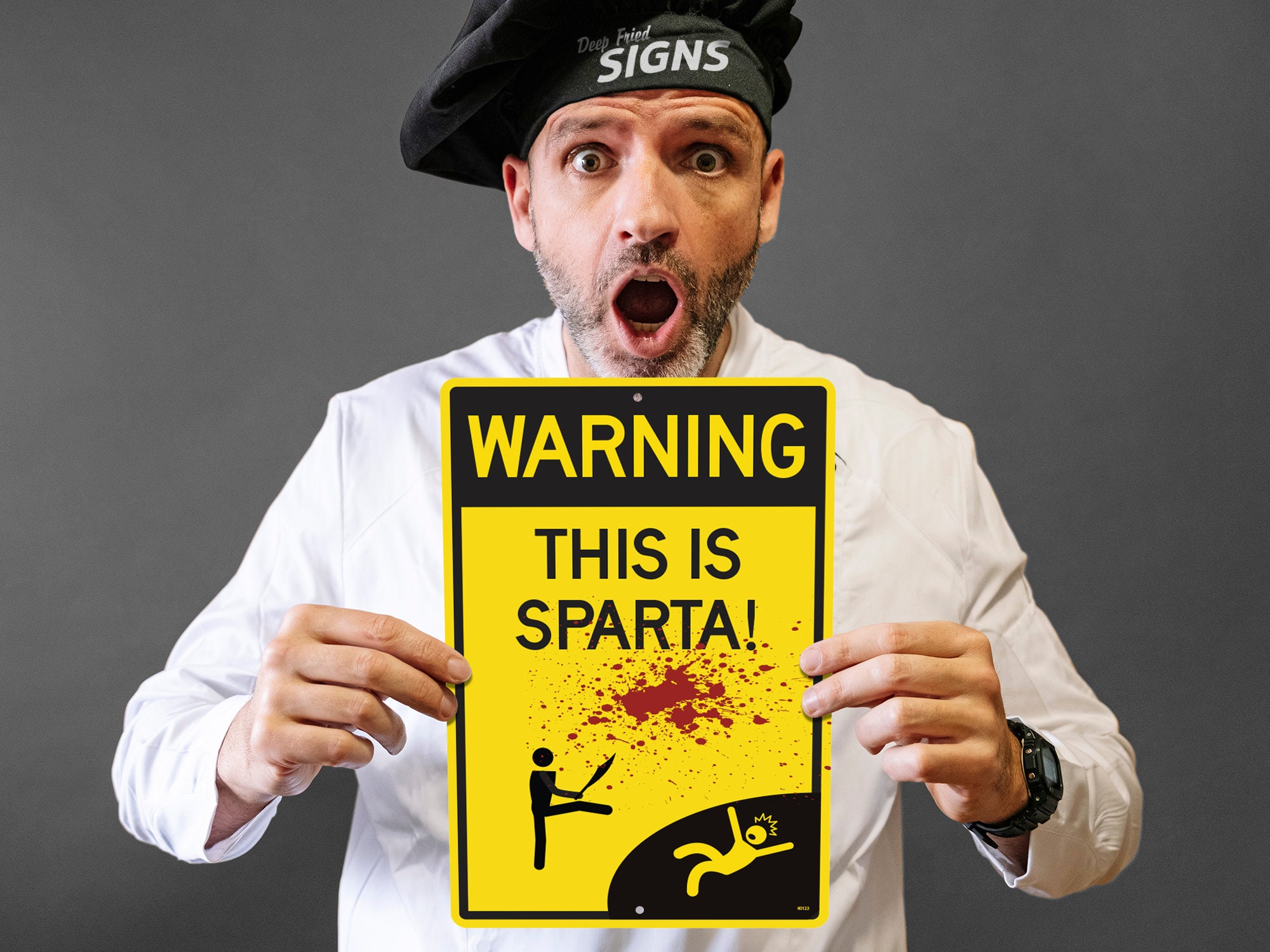 WARNING This is Sparta Plastic Sign 00123 
