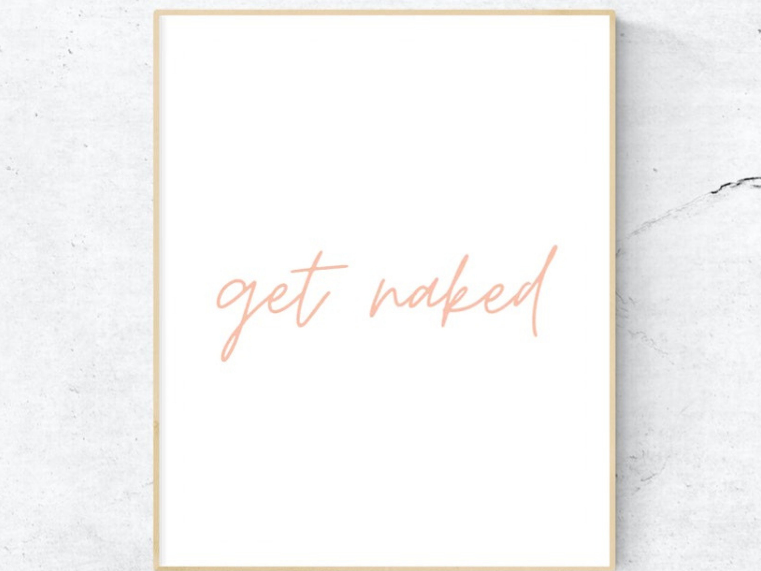 Decoración del baño de melocotón. Dos carteles con arte de una | Etsy