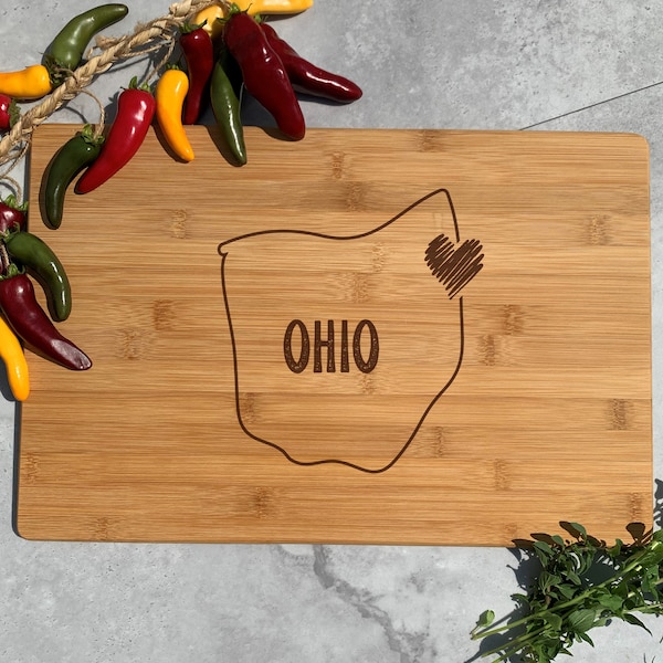 Ohio Cutting Board Etsy
