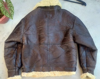 Vintage Men's Rare 90s Style Type B3 Bomber Sheepskin Flight Vintage Men's Rare 90s Style Type B3 Bomber Sheepskin Flight
