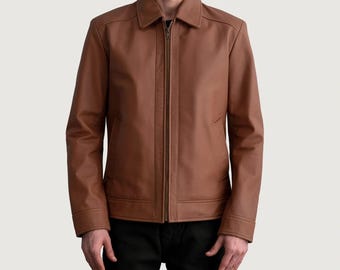 Paul Smith Vintage Men's Leather Brown Jacket Size XL/54 Brown