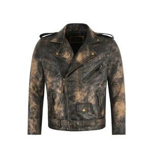 Men's Black Vintage 70s Style Leather Jacket/ Classic Rustin Cafe Racer Retro Style Handmade leather jacket/ Halloweens Gift for Him