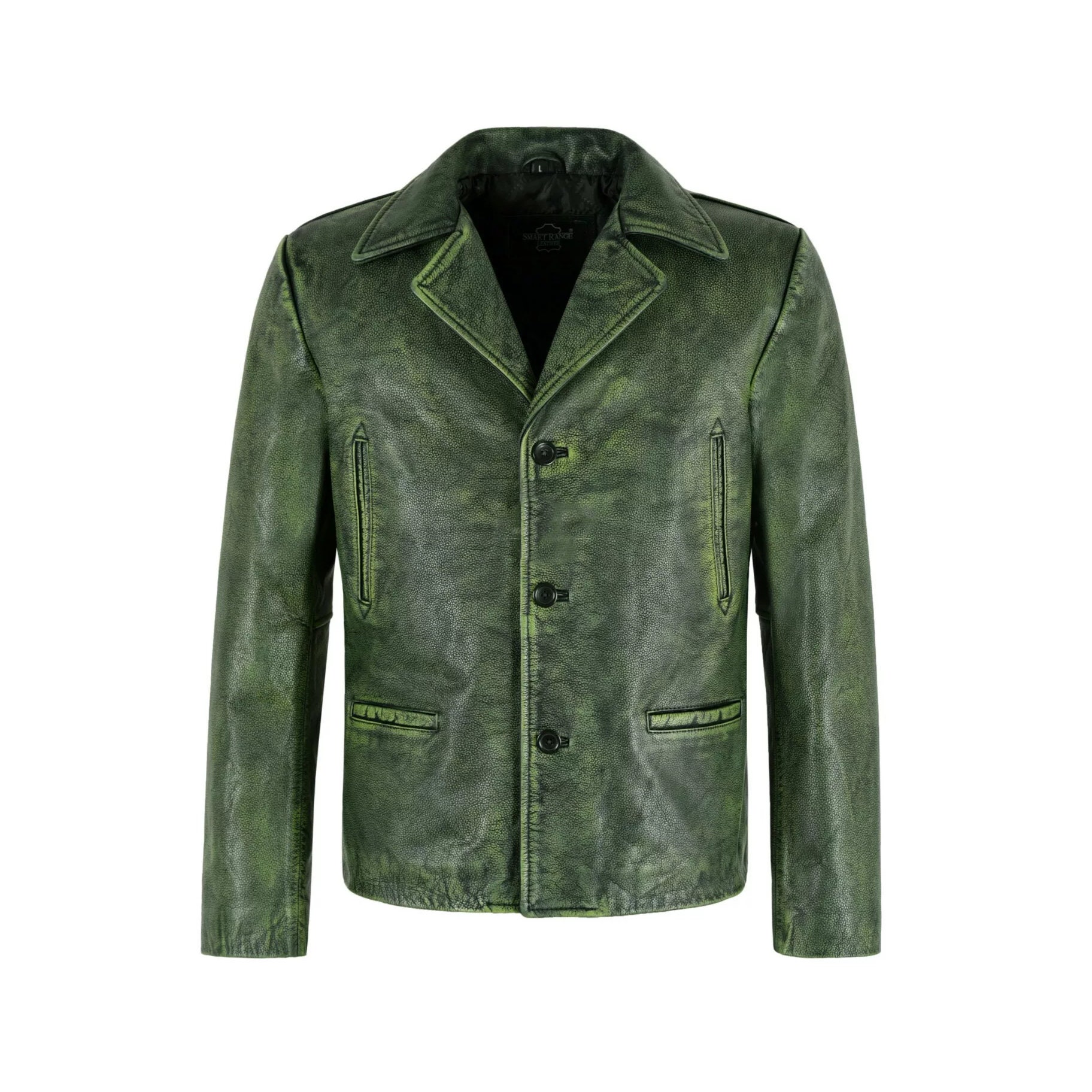 70s Green Leather Jacket - Etsy