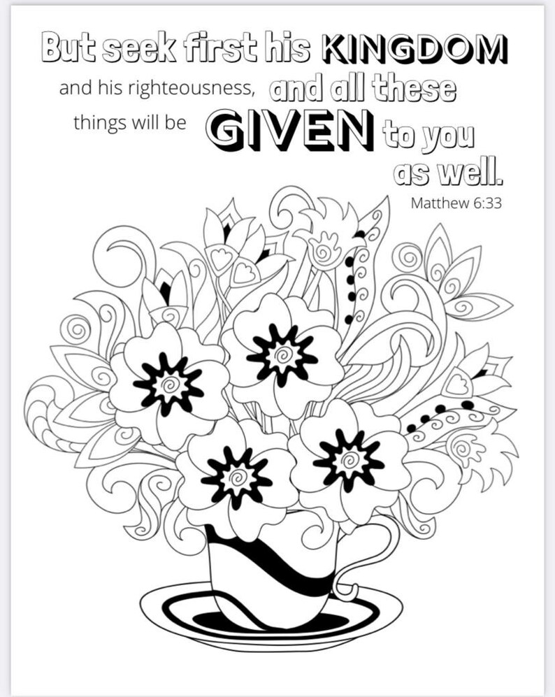 10 Bible Verse Coloring Pages Etsy