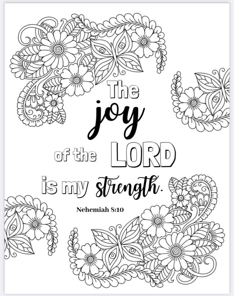 10 Bible Verse Coloring Pages Etsy
