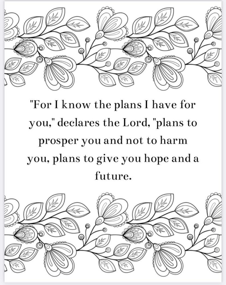 10 Bible Verse Coloring Pages Etsy