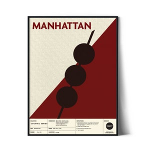Manhattan Cocktail Home Decor Arte de pared