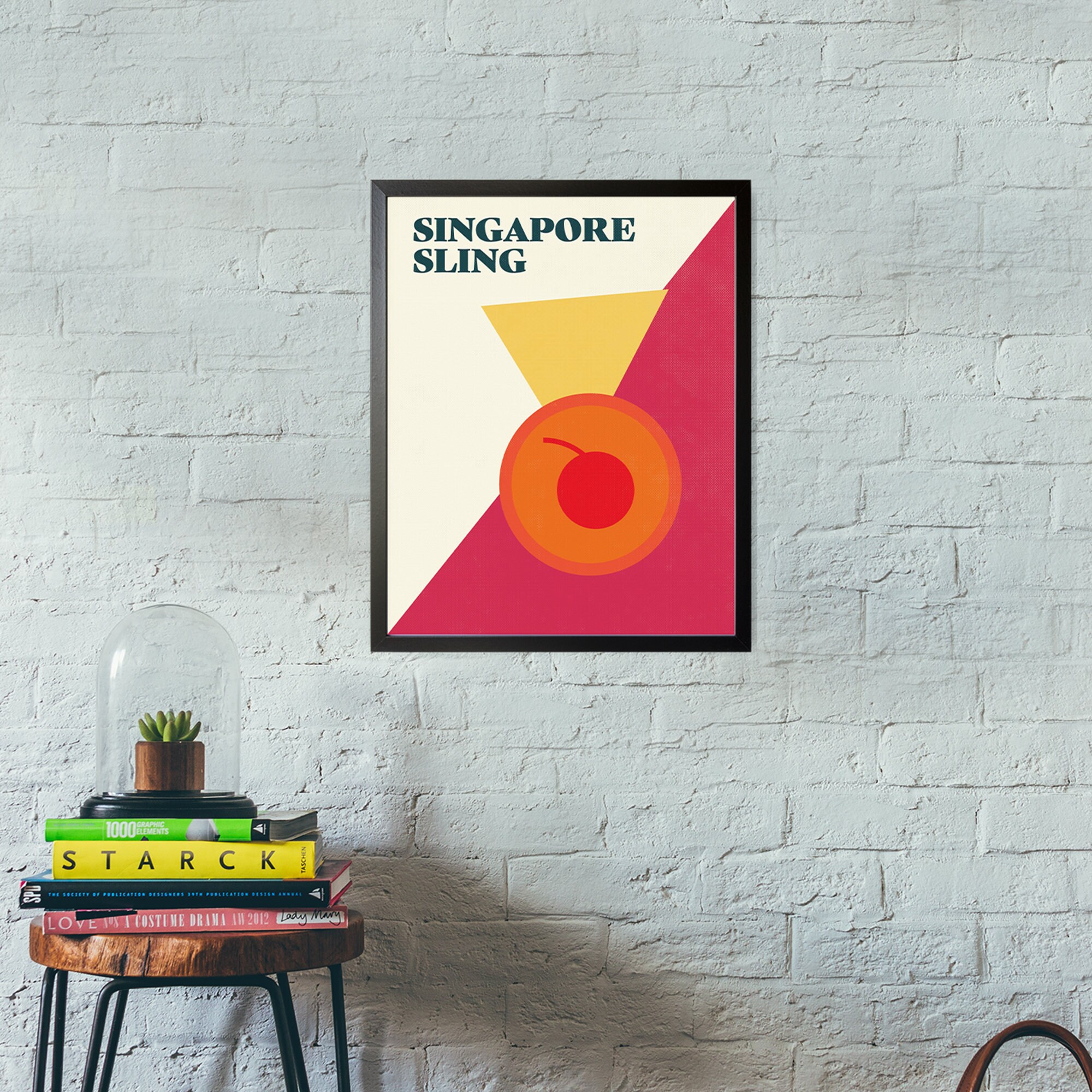 Singapore Sling Cocktail Modern Abstract Wall Art Downloadables Etsy