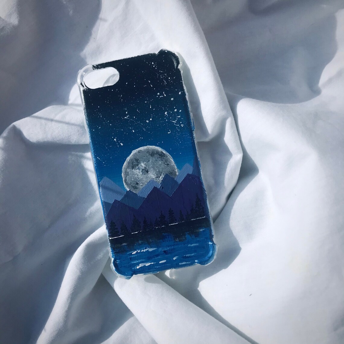 Hand painted phone case Runaway mountains Etsy