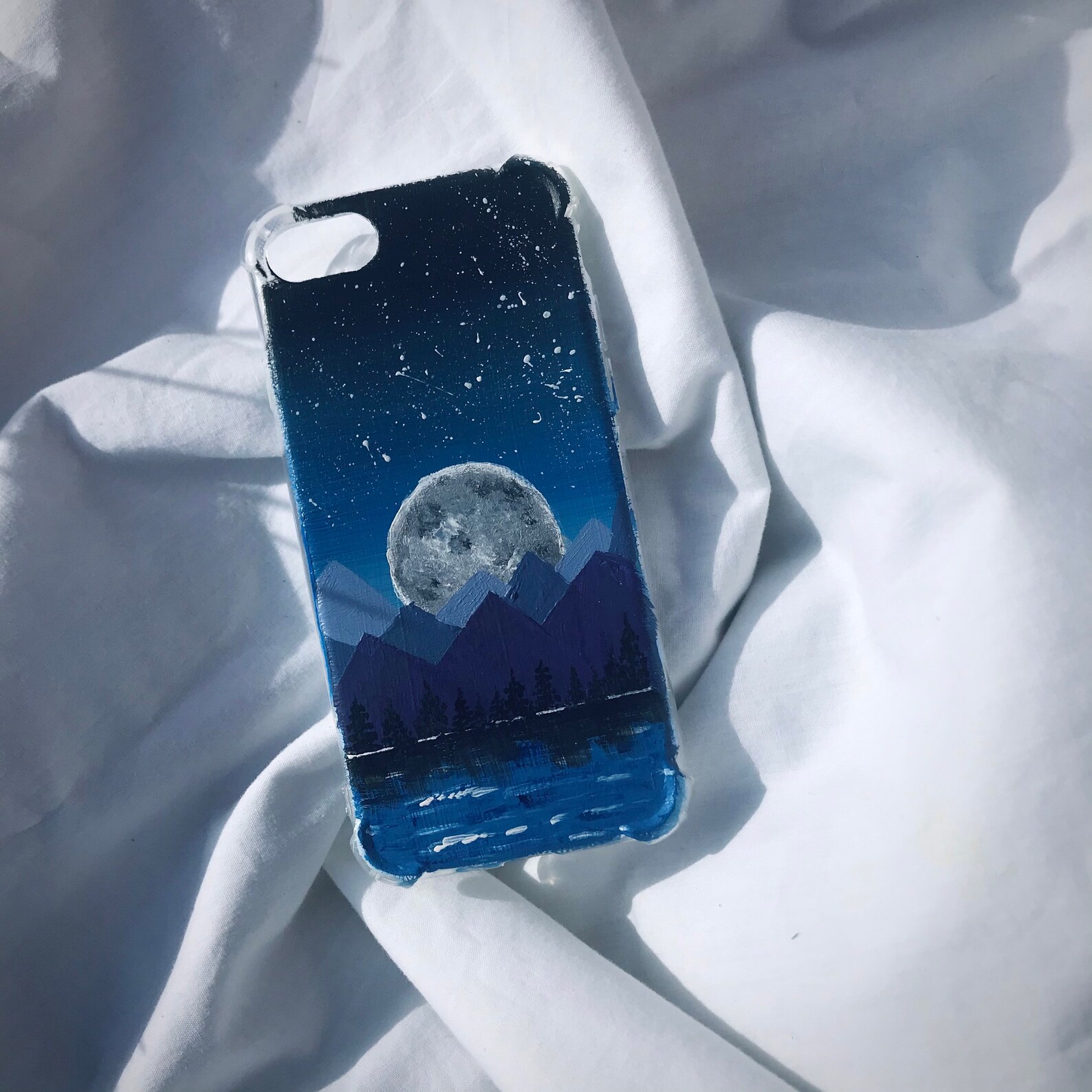 Hand painted phone case Runaway mountains Etsy