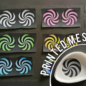 Pre-Printed Spiral Fursuit Eye Mesh