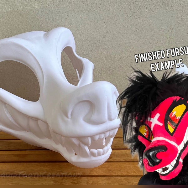 Toothy 3D printed Fursuit Head Base