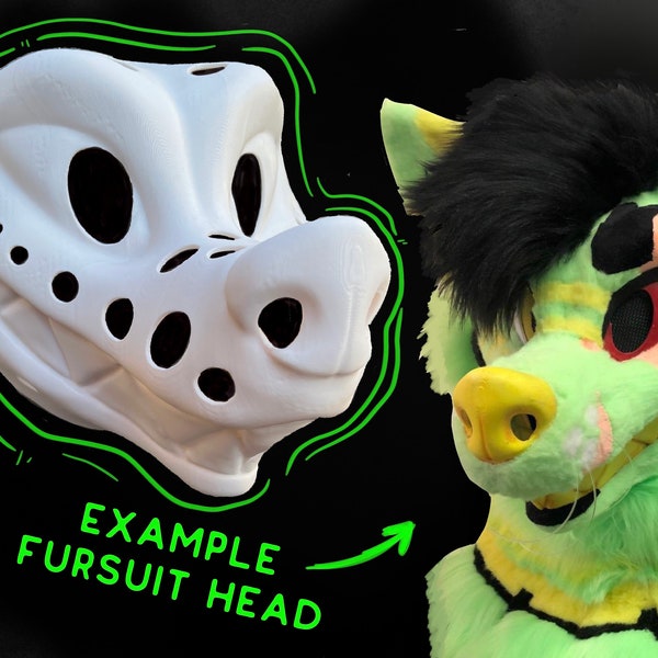 V3: 3D-Printed Canine Fursuit Head Base