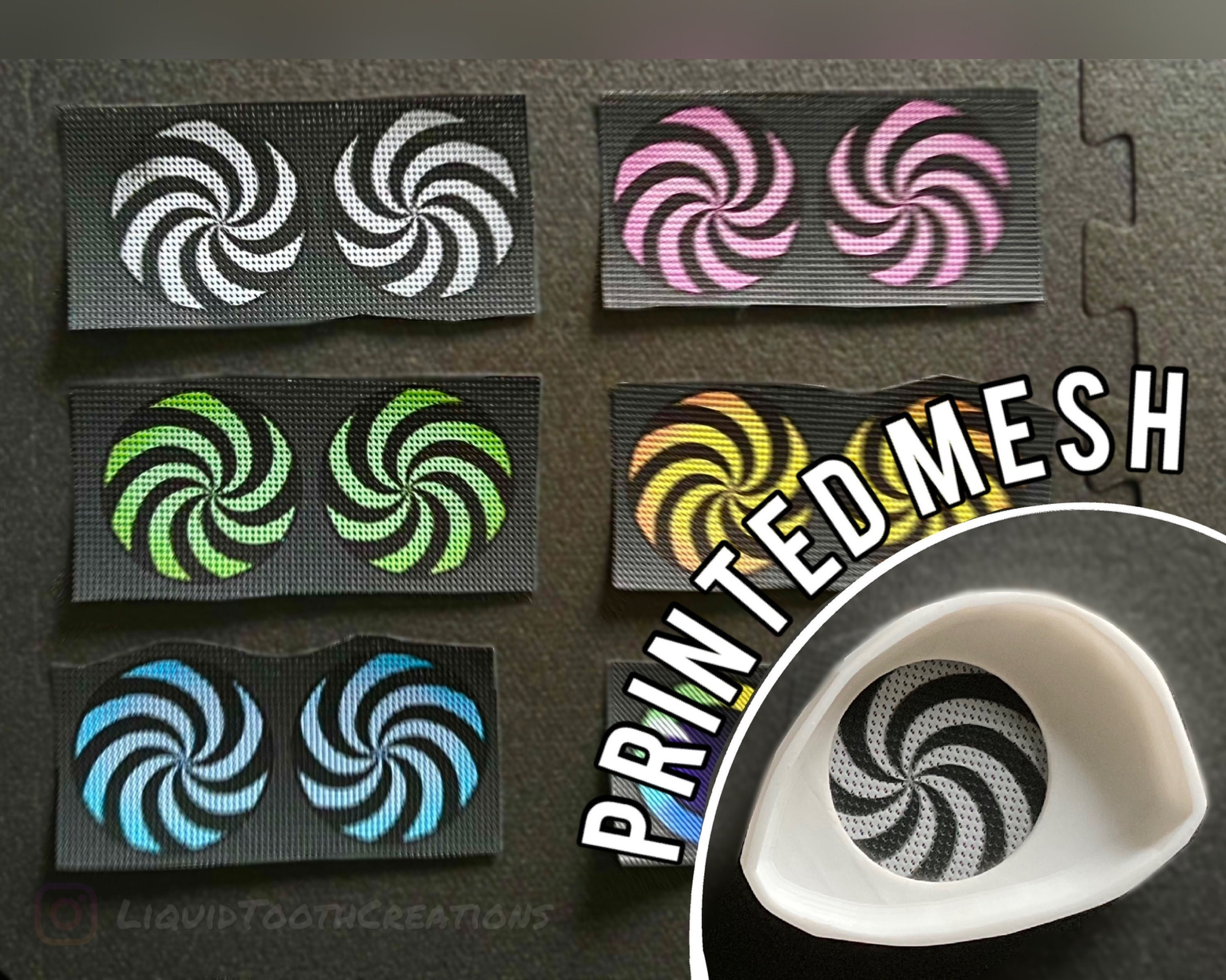 Pre-printed Spiral Fursuit Eye Mesh - Etsy