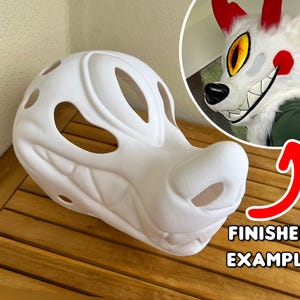 Cyclops V2 3D-geprinte fursuit-hoofdbasis afbeelding 1