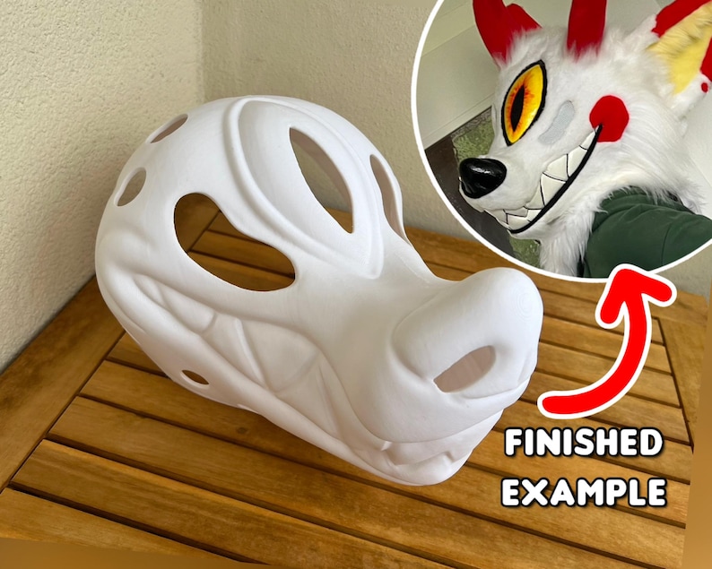 Cyclops V2 3D-geprinte fursuit-hoofdbasis afbeelding 1