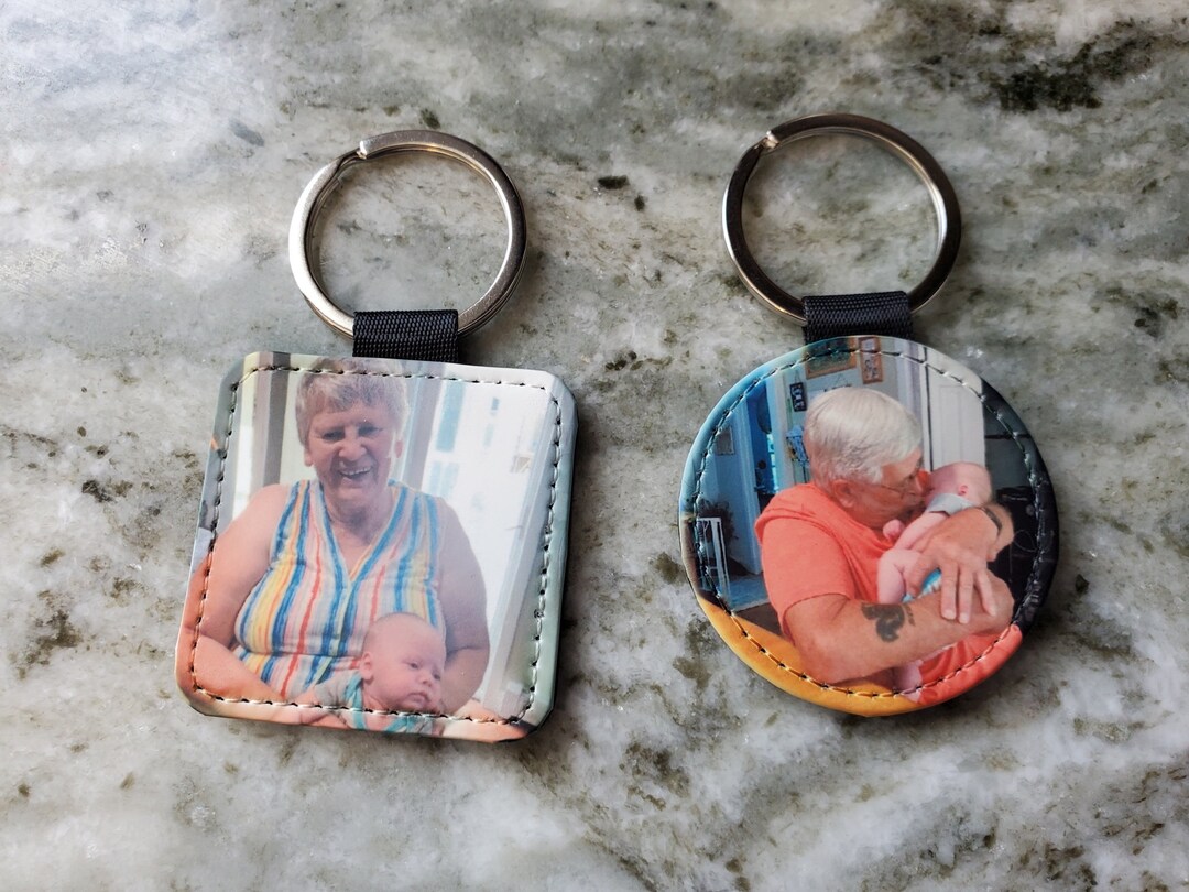 Personalized Photo Keychain, **SALE on ALL Glitter Ones**faux Leather ...