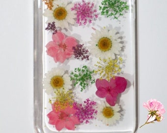 Real Pressed Flower Phone Case, Floral Resin Cover