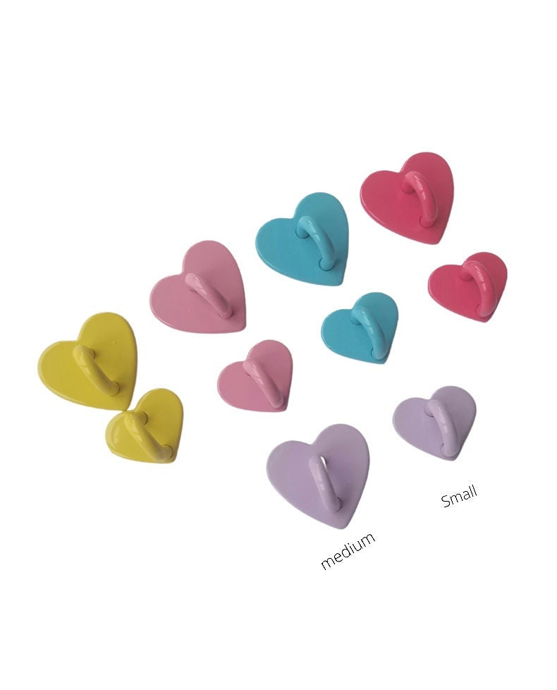 Heart Hook Phone Charm Gold Silver Metal Pink Black Blue Etsy Canada